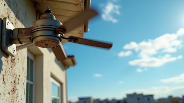 Ventilateur de plafond d'extérieur : résister à l'humidité et au vent