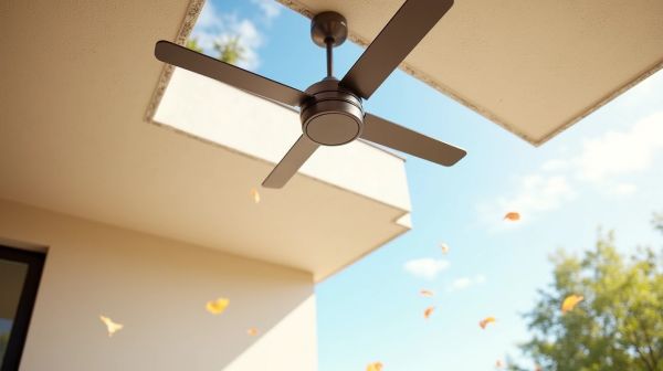 Ventilateur de plafond d'extérieur : résister à l'humidité et au vent
