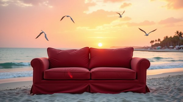 Coussin transat rouge : confort et style pour vos moments de détente